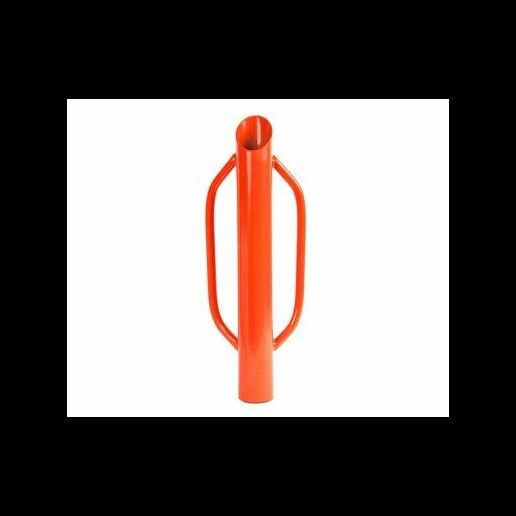 Post Driver, With Handles, Powder Coated, Orange, 2.95" X 23.6"
