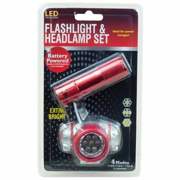 LED Technology Flashlight and Headlamp Combination Set