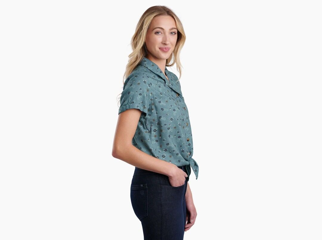 KUHL Women's Elsie Shirt in Eucalyptus Flora