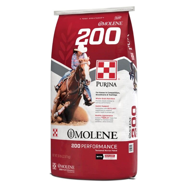 Purina Omolene 200 Performance Horse Feed, 50-Lb