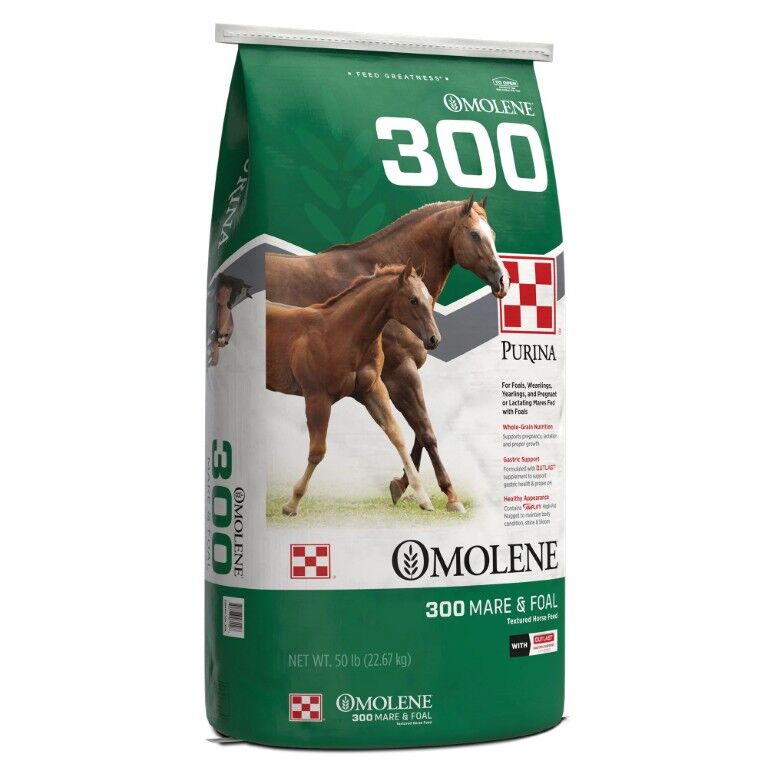 Purina Omolene 300 Mare & Foal Horse Feed, 50-Lb