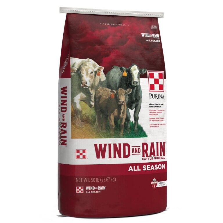 Purina Wind And Rain All Season 12 Complete Cattle Mineral, 40-Lb