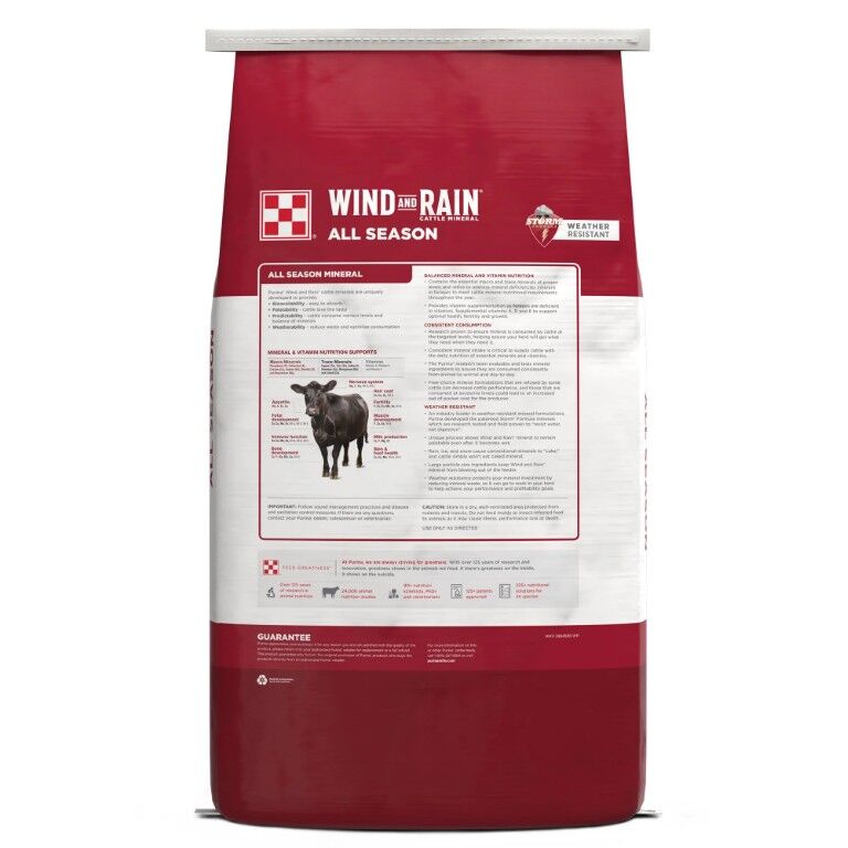 Purina Wind And Rain All Season 12 Complete Cattle Mineral, 40-Lb