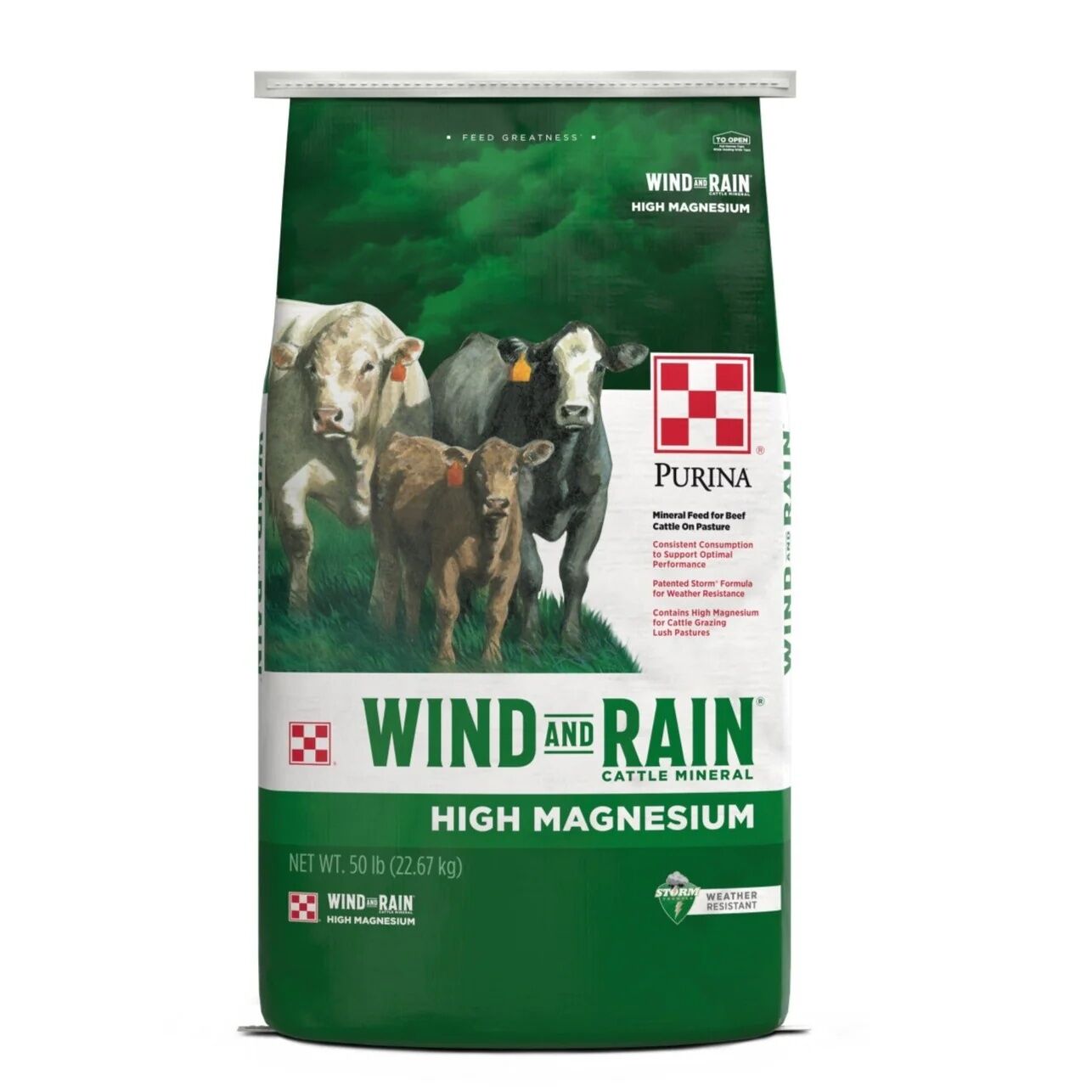 Purina Wind And Rain Storm Hi-Mag 4 Complete Cattle Mineral, 50-Lb
