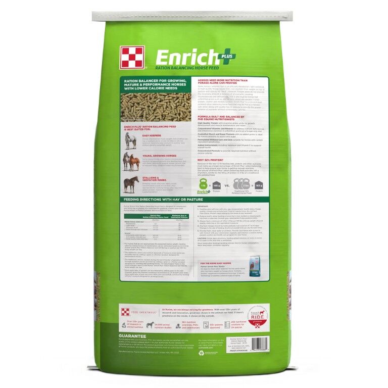 Purina Enrich Plus Ration Balancing Horse Feed, 50-Lb