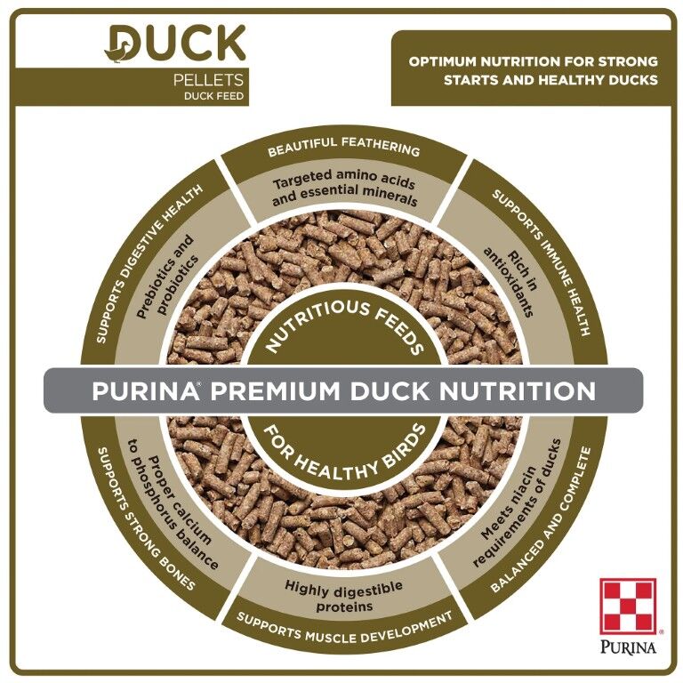 Purina Duck Feed Pellets, 40-Lb