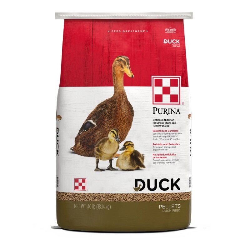Purina Duck Feed Pellets, 40-Lb