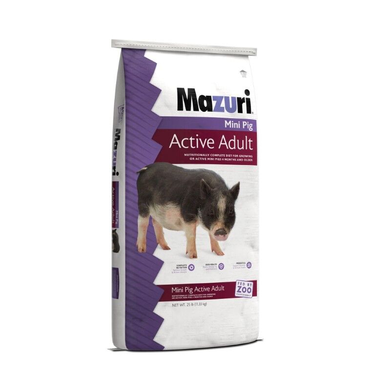 Mazuri Active Adult Mini Pig Feed, 25-Lb