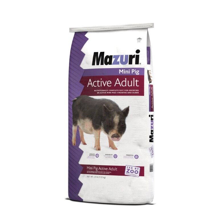 Mazuri Active Adult Mini Pig Feed, 25-Lb
