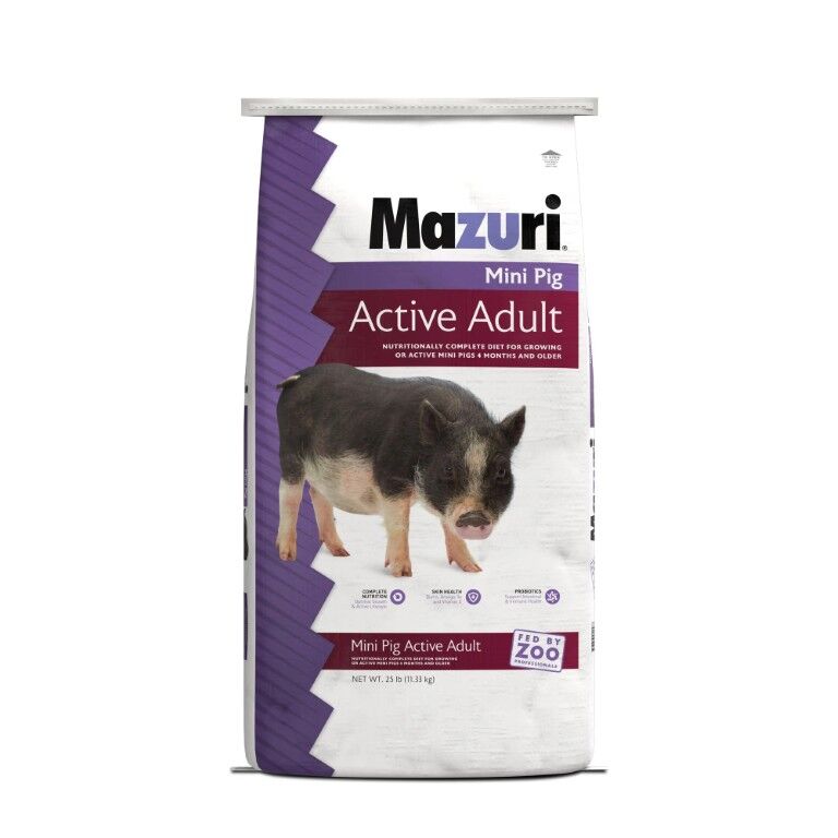 Mazuri Active Adult Mini Pig Feed, 25-Lb
