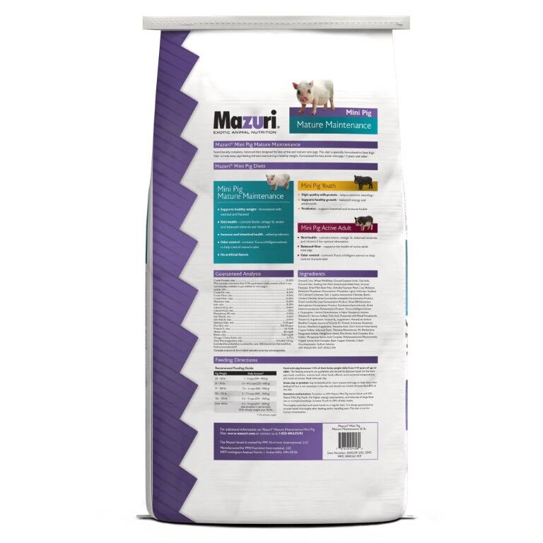 Mazuri Mini Pig Mature Maintenance Feed, 25-Lb
