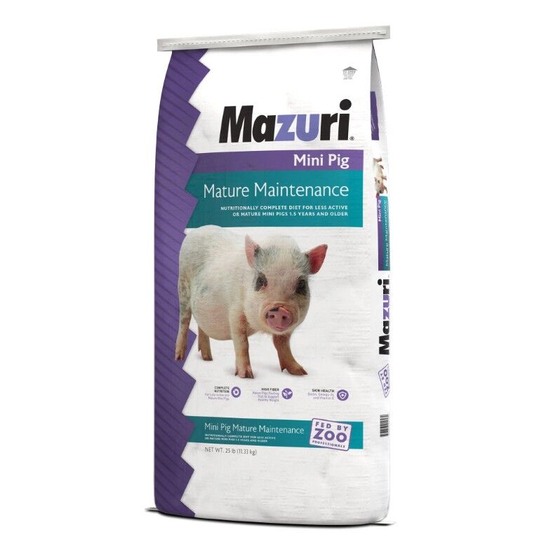 Mazuri Mini Pig Mature Maintenance Feed, 25-Lb