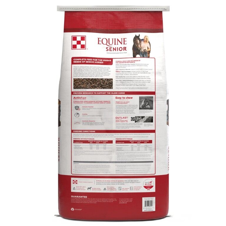 Purina Equine Senior Horse Feed, 50-Lb
