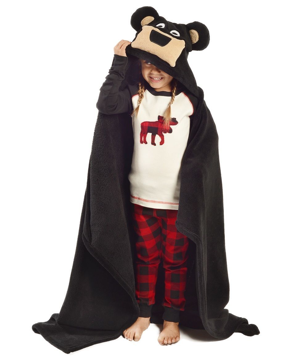 LazyOne Bear Kid's Hooded Blanket