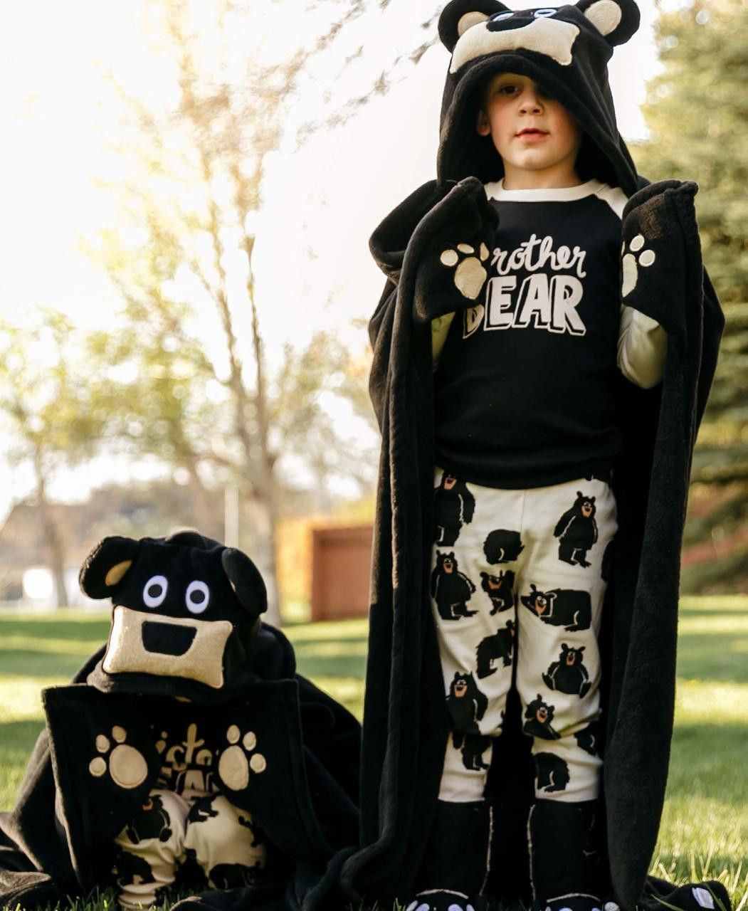 LazyOne Bear Kid's Hooded Blanket