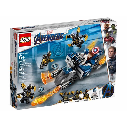 Lego Marvel Avengers Captain America: Outriders Attack 76123 Building Kit (167 Pieces)