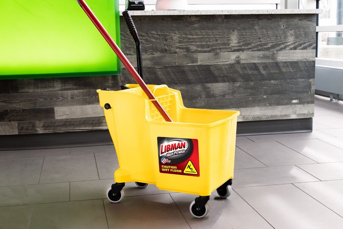 Libman One-Piece Mop Bucket & Wringer, 32-Qt