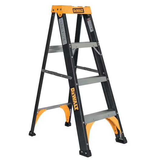 DEWALT 225-Lb Fiberglass Type II Step Ladder, 4-Ft