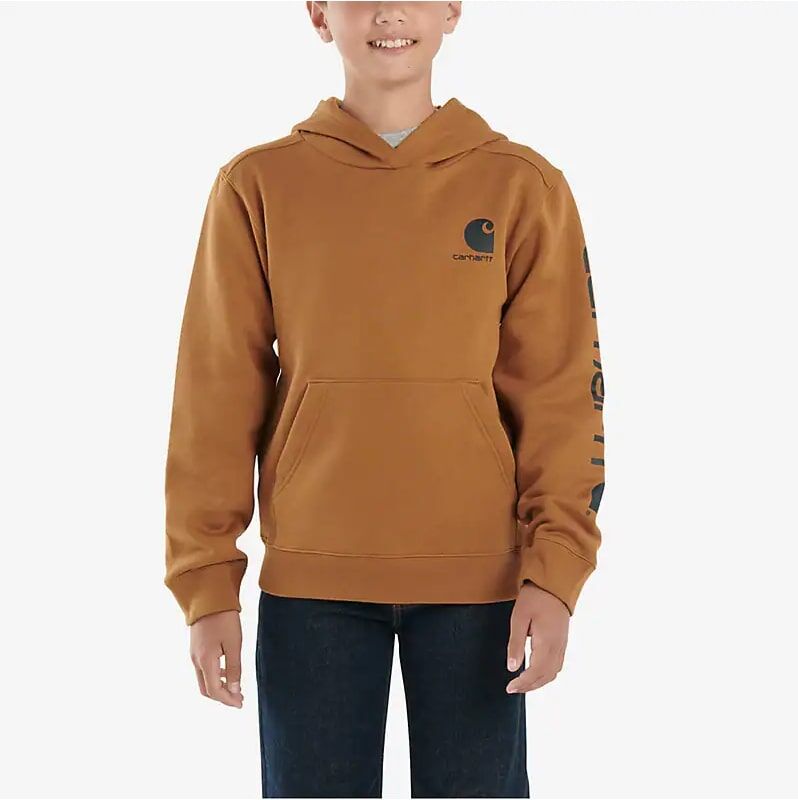 Carhartt Kids' Long Sleeve Graphic Sweatshirt in Carhartt Brown