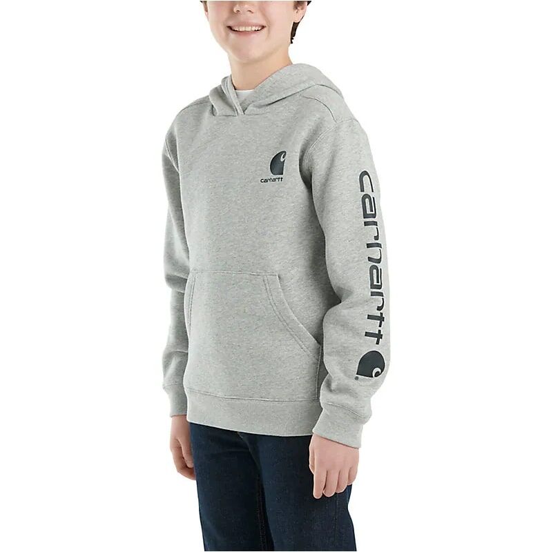 Carhartt Kids' Long Sleeve Graphic Sweatshirt in Heather Grey