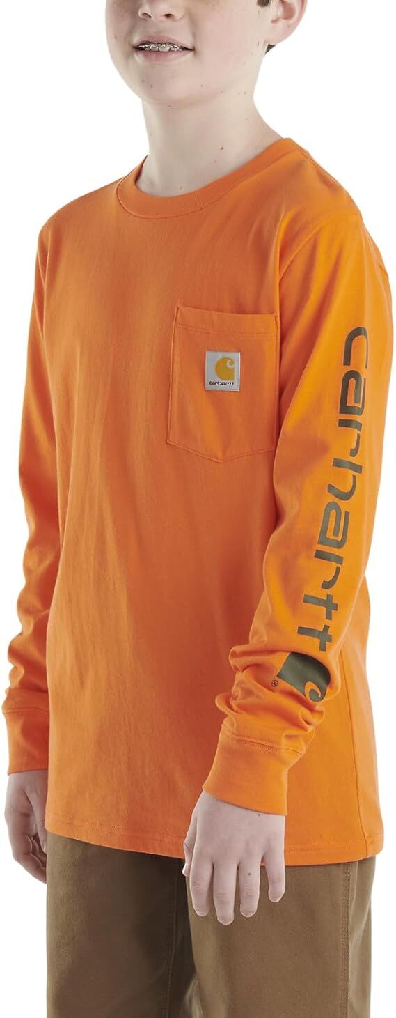 Carhartt Boy's Long Sleeve Crewneck Pocket T-Shirt