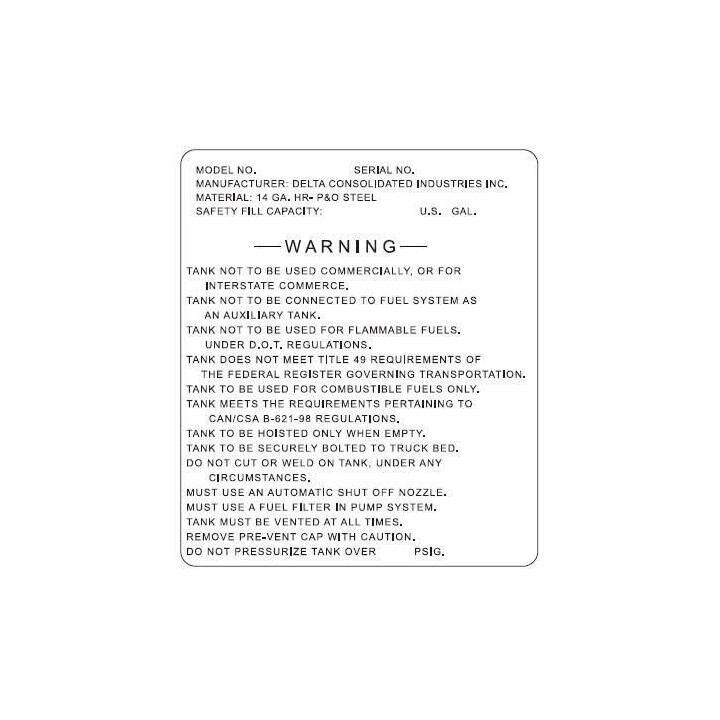 Crescent JOBOX Black Rectangular Steel Liquid Transfer Tank, 100-Gal