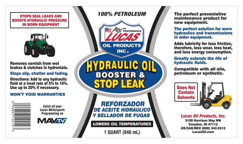 Lucas Oil Hydraulic Oil Booster & Stop Leak, 1-Qt
