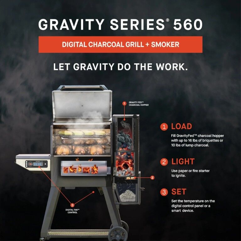 Masterbuilt Gravity Series 560 Charcoal Grill And Smoker With WiFi