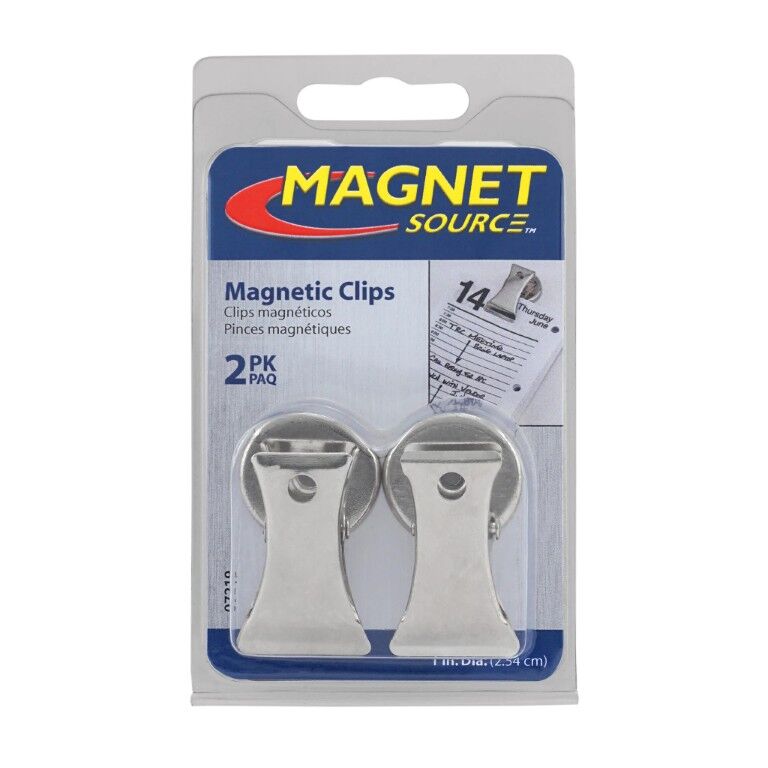 Master Magnetics Handy Clips Magnetic Metal Clips, 2-Pk