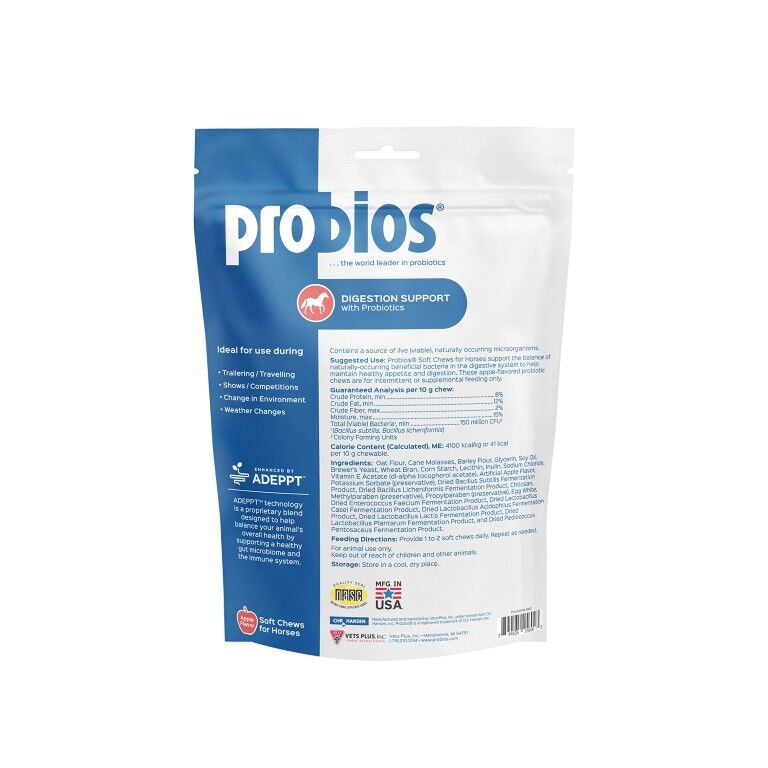 Probios Digestion Support Soft Chews For Horses, 1.32-Lb