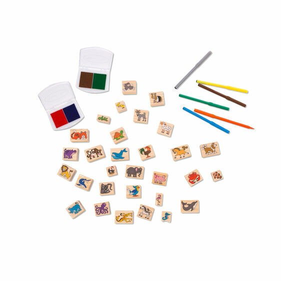 Deluxe Wooden Stamp Set - Animals