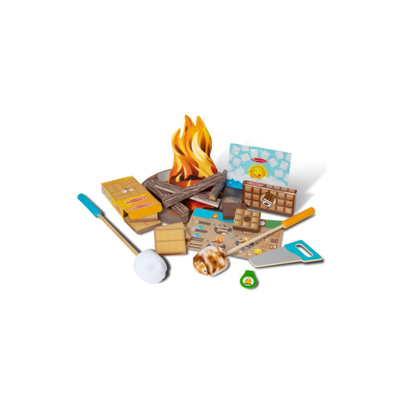 Melissa Doug Let's Explore Campfire S'Mores Play Set Coastal