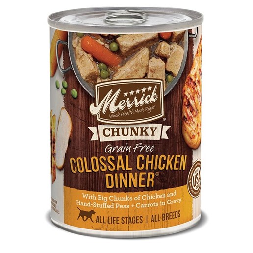 Merrick Grain Free Chunky Colossal Chicken Dinner in Gravy Wet Dog Food, 12.7-Oz Can 
