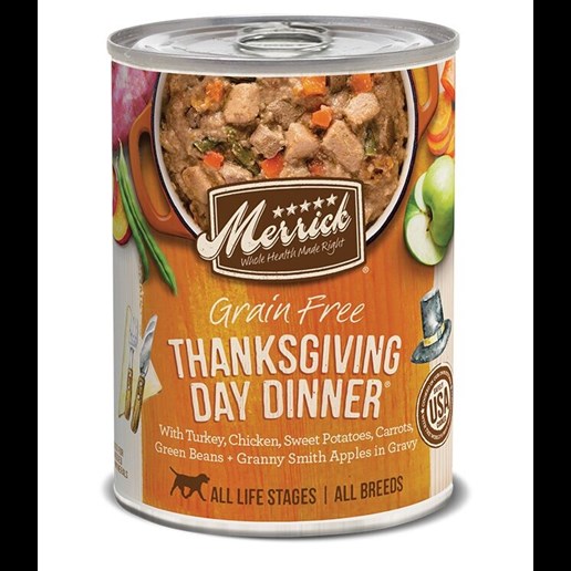 Merrick Grain Free Thanksgiving Day Dinner in Gravy Wet Dog Food,12.7-Oz Can 
