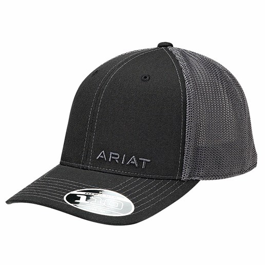 Ariat Black w/ Offset Ariat Flex Fit 110 Cap