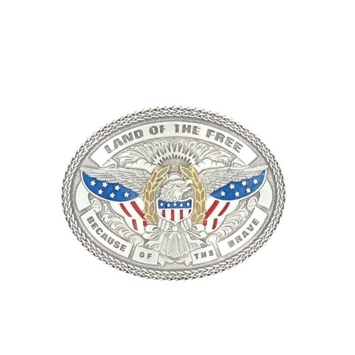 Oval Land Of Free Buckle