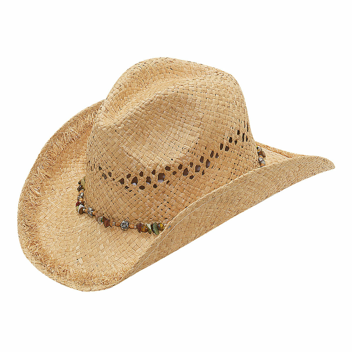 Straw Hat With Hat Band