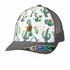 Women's Ariat Cap  with Cactus Print & Leather Patch Logo in White