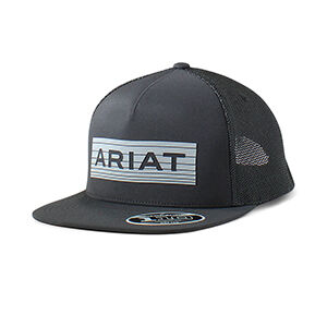 MF Western Ariat Logo Men's Baseball Cap - Grey With Snapback Closure - View #3