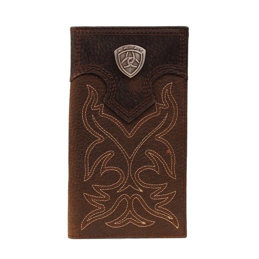 Ariat Leather Rodeo Wallet in Dark Brown Leather