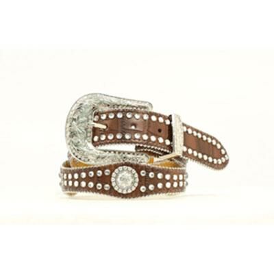 M & F Western Girl's Faux Croc Print Belt
