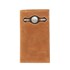 Nocona Leather Rodeo Wallet in Tan with Buffalo Nickel Concho