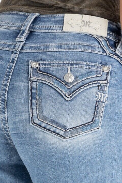 Miss Me Women's Naia Blue Wide Leg Jeans