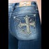 Women's Fearless Cross Embellished Bootcut Jeans