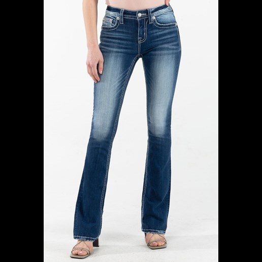 Women's Fearless Cross Embellished Bootcut Jeans