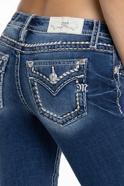 Miss Me Women's Cora Stitched Bootcut Jeans in Medium Wash