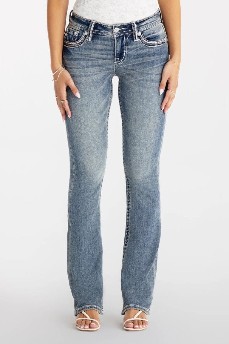 Miss Me Women's Sylvie Stitched Bootcut Jeans
