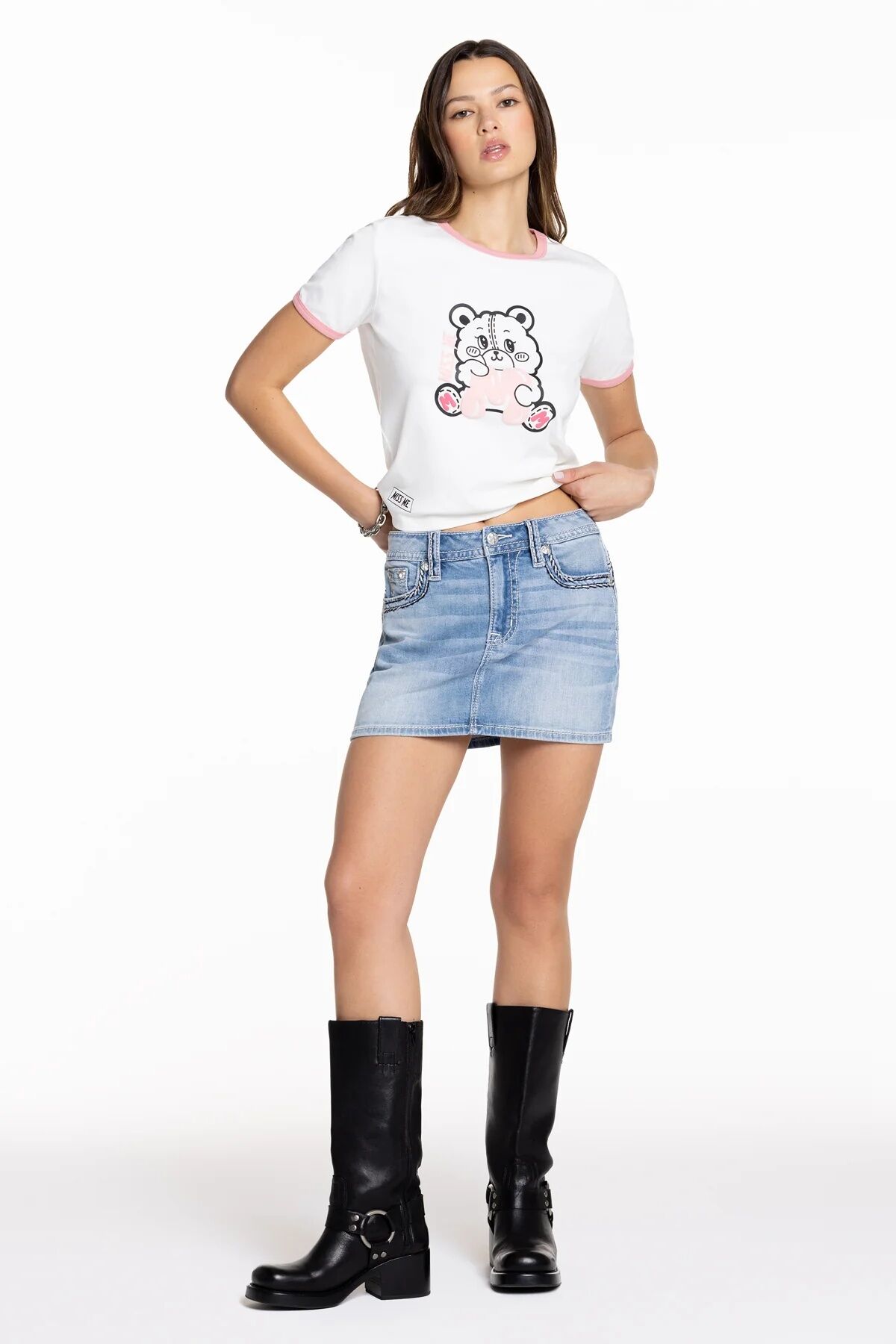 Miss Me Cleo Stitched Skirt