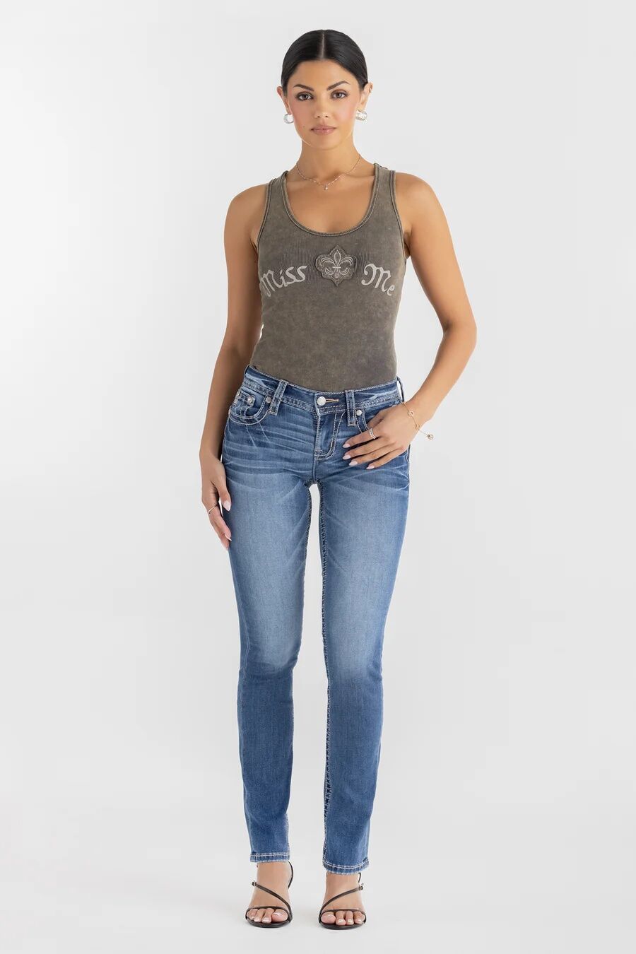 Miss Me Women's Arissa Wing Straight Jeans