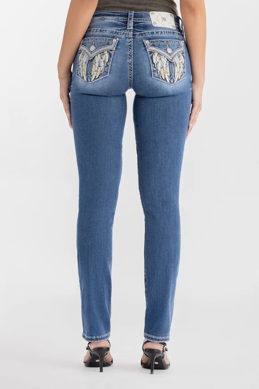 Miss Me Women's Arissa Wing Straight Jeans